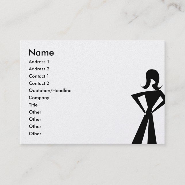 Fashion Diva Geo Business Card (Front)
