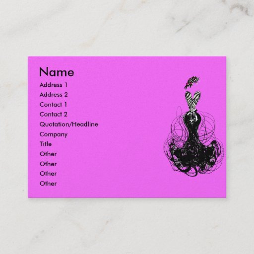 Customizable Fashion Diva - Get the Skinny - Business Card