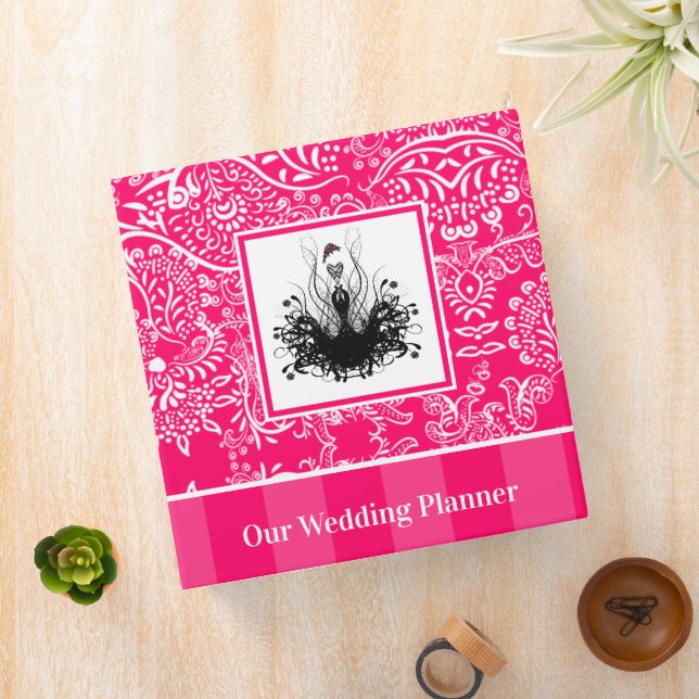 Fashion Diva Hot Pink Raspberry Binder (In Situ)