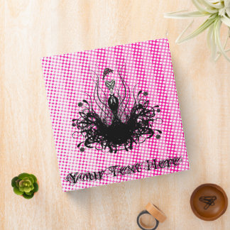 Fashion Diva Hot Pink Raspberry Polka Dot Binder