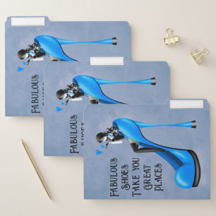 Fashion Diva in Light Blue Stiletto File Folder