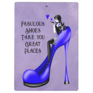 Fashion Diva in Stiletto Dark Blue  Clipboard