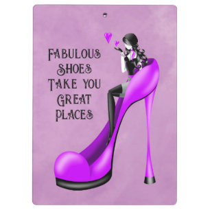 Fashion Diva in Stiletto Purple  Clipboard