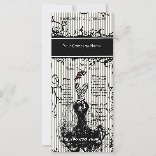 Fashion Diva Rack Card (Front)