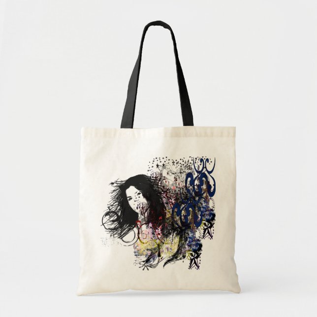 Fashion Diva Swirled Tote Bag (Front)