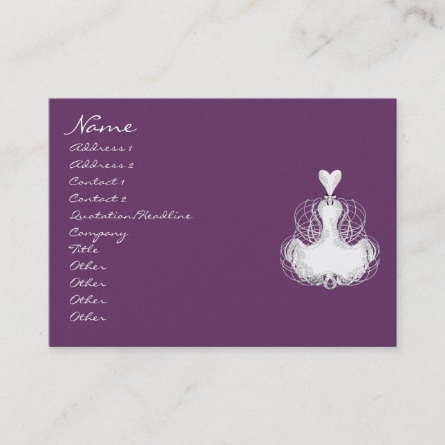 #Fashion #Diva - White Lace #Dress Business Card (Front)