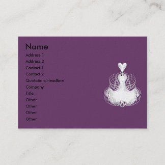 Fashion Diva - White Lace Dress Business Card