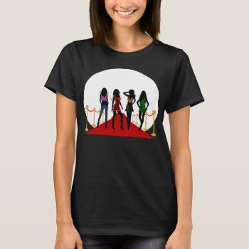 Fashion Divas Models On Red Carpet Womens T-shirts by sunnymars at Zazzle