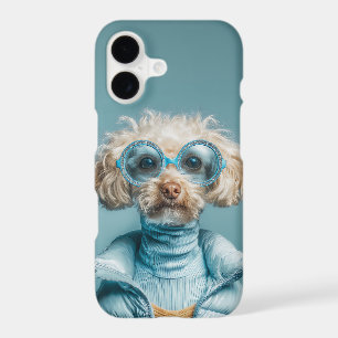 Fashion Dog In Blue Outfit iPhone 17 Case