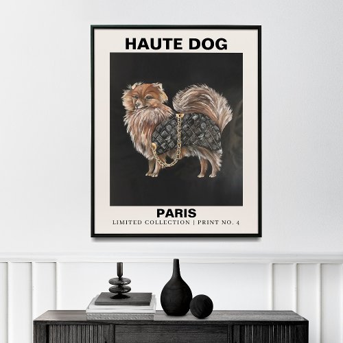 Fashion Dog  With Custom Text Poster