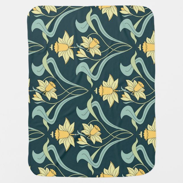 Fashion Dogs: Cute Outfits Pattern Baby Blanket (Front)