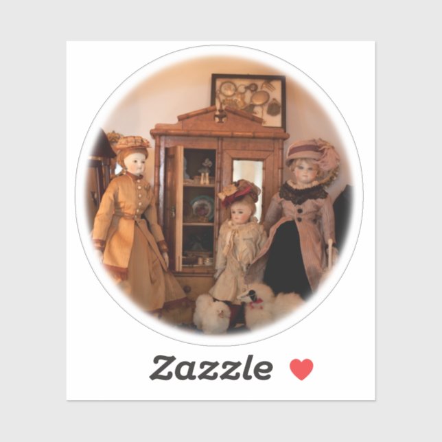 Fashion Dolls Shopping Sticker (Sheet)
