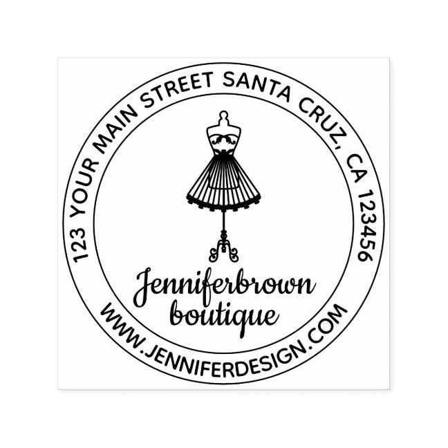 Fashion Dress Mannequin Simple Tailor Logo Self-inking Stamp