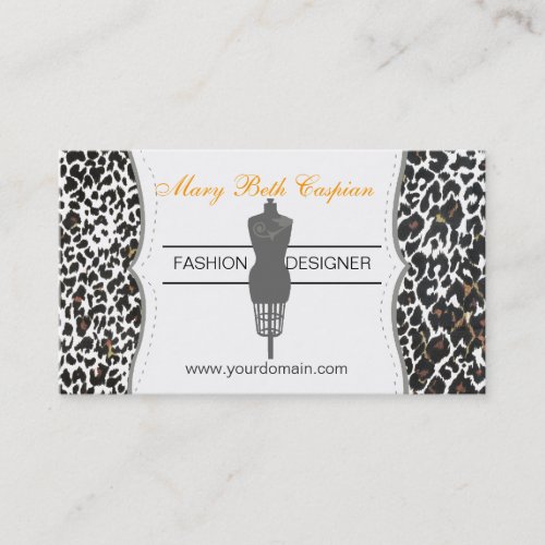 Fashion Dummy Tailoring Sewing Profile Business Card