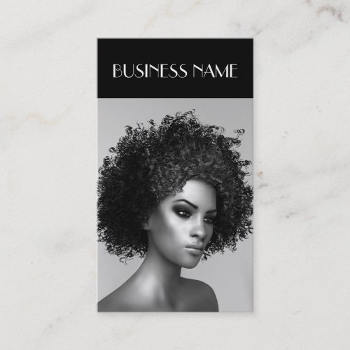 Fashion Elegant Afro Hair Business Card
