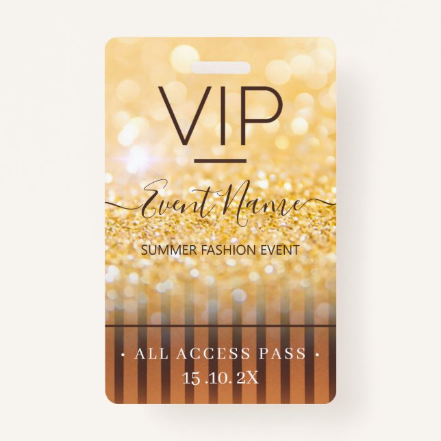 Fashion Event VIP All Access Pass Badge (Front)
