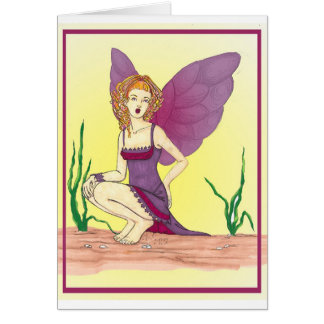 fashion fairy with purple and burgandy dress