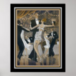 "Fashion Faux Pas"  Art Deco Dance Print 16x20<br><div class="desc">Humorous Art Deco Print from Le Sourire of Dancing Pious Couple  ca. 1920s</div>