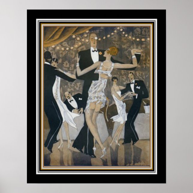 "Fashion Faux Pas"  Art Deco Dance Print 16x20 (Front)