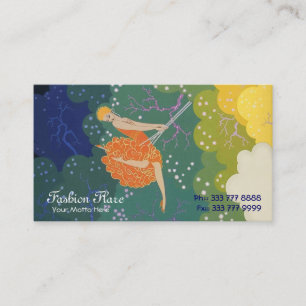 Fashion Flare Swing Girl Business Card