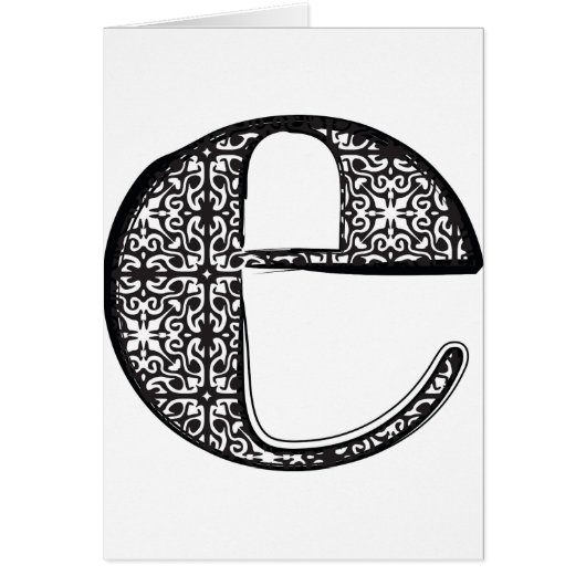 Fashion font, Letter e Cards (Front)