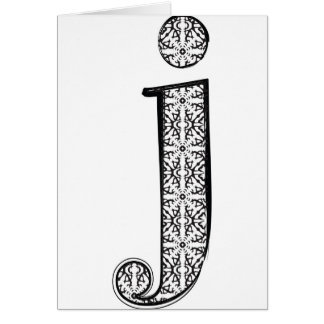 Fashion font, Letter j Cards