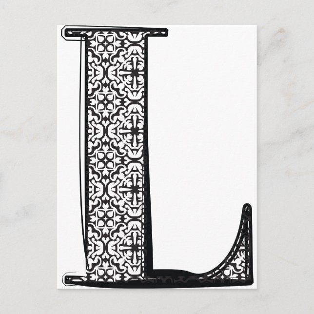Fashion font, Letter L Postcard (Front)