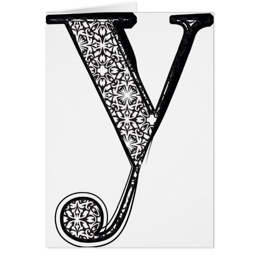 Fashion font, Letter y Cards (Front)