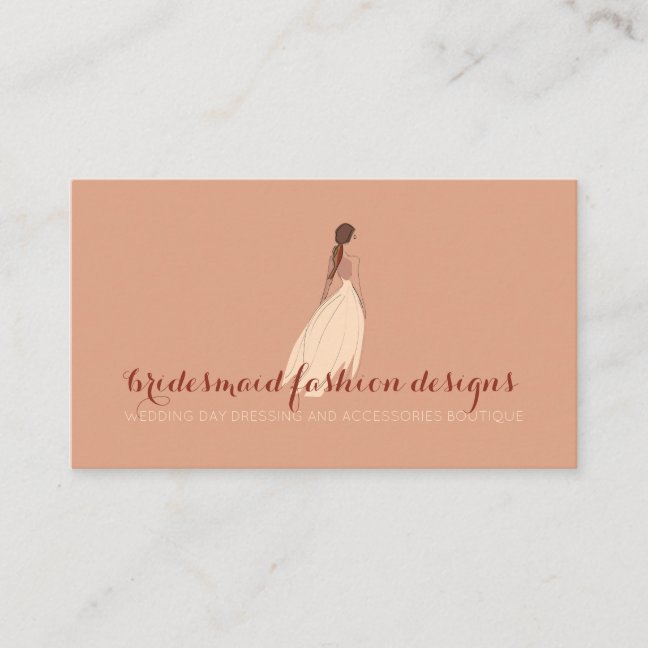 Fashion for Wedding Bridesmaid Event Party dress Business Card