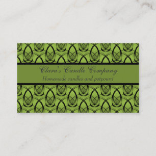 Fashion Forward Business Card, Olive Green Card