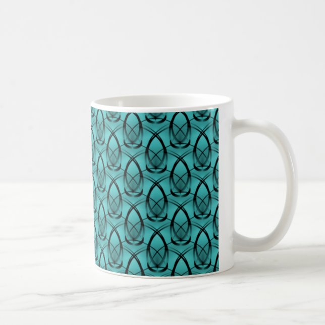 Fashion Forward Mug, Teal Coffee Mug (Right)