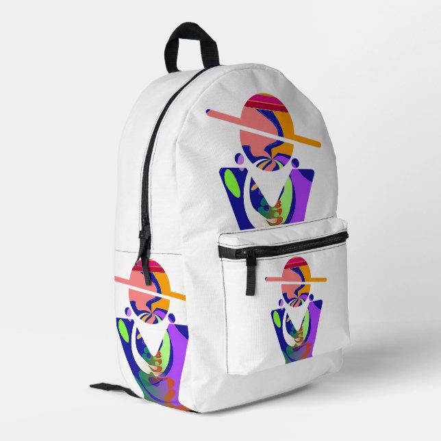 Fashion Forward  Printed Backpack (Back Corner Left)