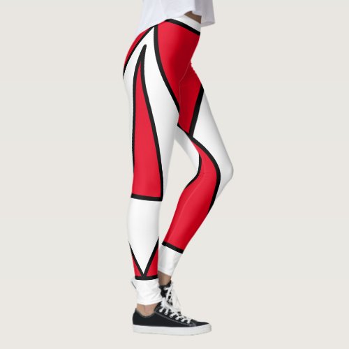 Fashion Forward  Red and Black Leggings for Women