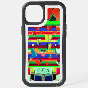 Fashion Fun Hearts Mosaic Art iPhone 15 Plus Case