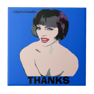 Fashion Gal, add edit text, Ceramic Tile