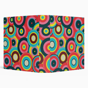 Fashion Geometric Vintage- Pattern Stylish Modern 3 Ring Binder