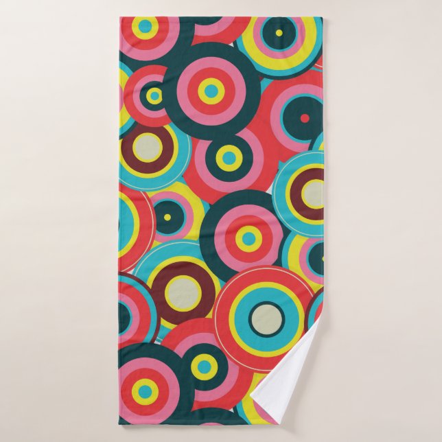 Fashion Geometric Vintage- Pattern Stylish Modern Bath Towel (Bath Towel)