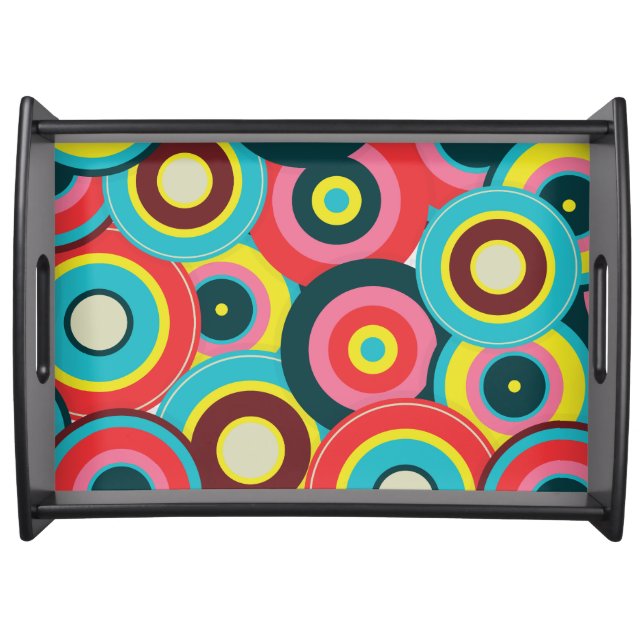  Fashion Geometric Vintage- Pattern Stylish Modern Serving Tray (Front)