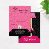 Fashion Gift Card Pretty Shoes Dress Pink Black (Desk)