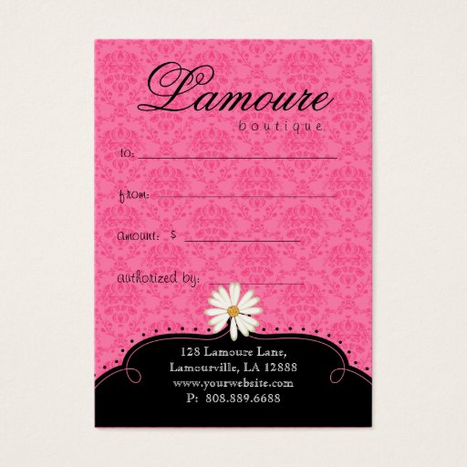 Customizable Fashion Gift Card Pretty Shoes Dress Pink Black Business Card