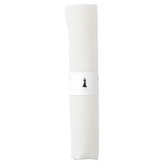 Fashion girl, black and white napkin bands