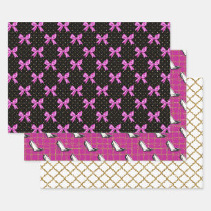 Fashion Girl Boss Pattern Wrapping Paper Sheets