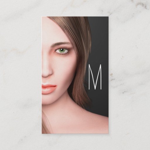 Customizable Fashion Girl Business Cards
