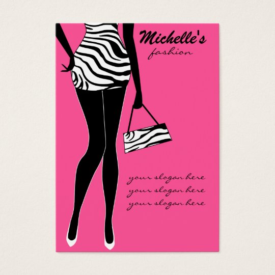 Fashion girl business card design