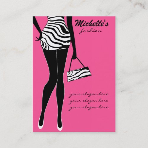 Fashion girl business card design