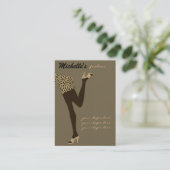 Fashion girl business card design (Standing Front)