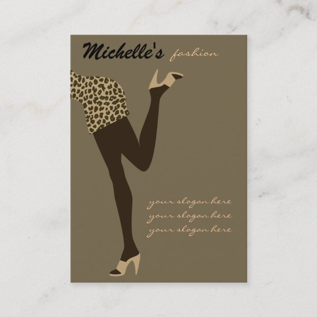 Fashion girl business card design (Front)