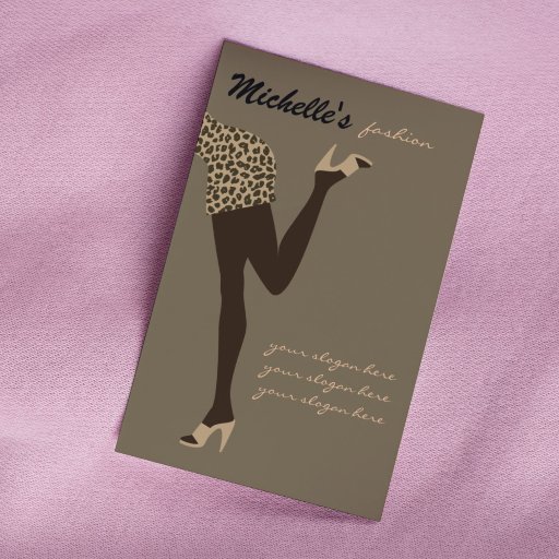 Customizable Fashion girl business card design