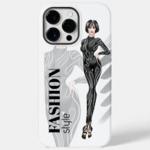 Fashion girl in black jumpsuit
