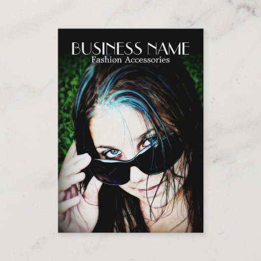 Customizable Fashion Girl in Sunglasses Business Cards